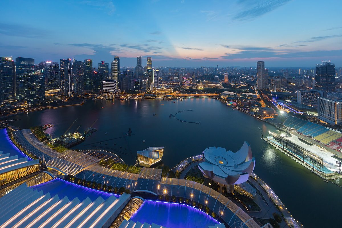 Marina Bay Sands at night, Singapore