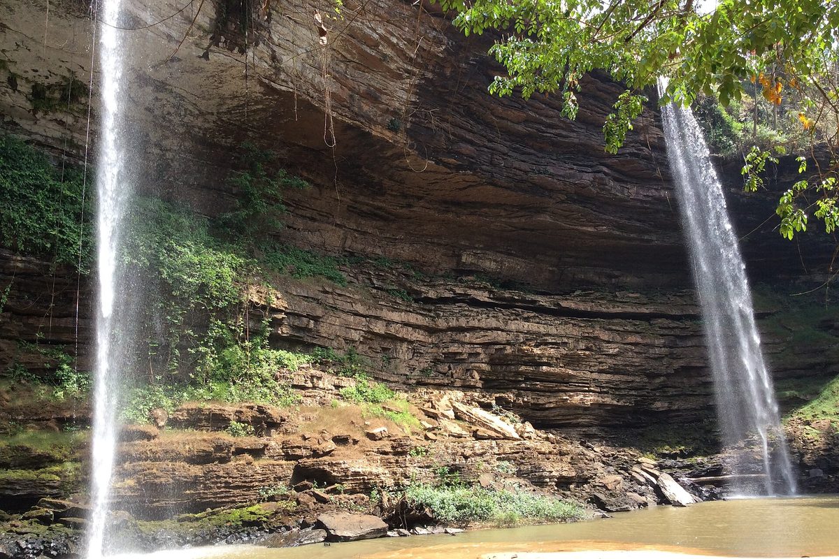 Twin cascades of Boti Falls